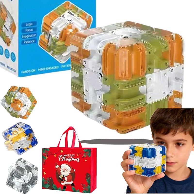 2026 لغز جديد كبير ثلاثي الأبعاد مكعب كرة متاهة تحدي العقل لعبة تعزز المنطق المكاني اللون C - Image 1